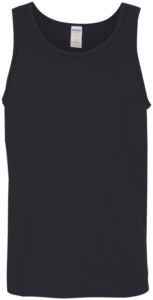 Black cotton tank, supplier preview of the undecorated garment